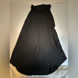 Willi Smith Black High-Low Maxi Skirt